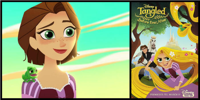 Before And After - Tangled Before Ever After Starring Eden Espinosa (voice (1100x550), Png Download