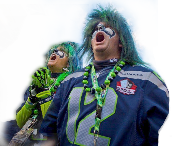 "we Got Married On The 50 Yard Line Of The Seahawks - Seattle Seahawks (674x573), Png Download
