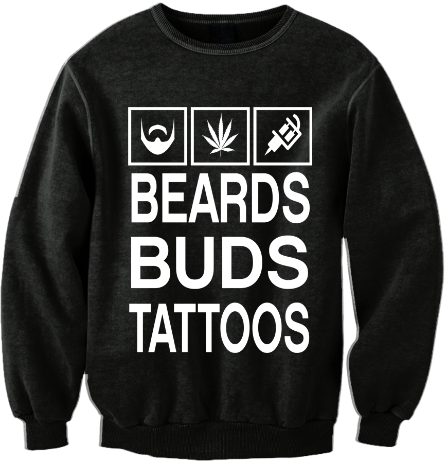 "beards Buds Tattoos" Crewneck - Wanna Big House Big Cars And Big Rings Shirt (1000x1000), Png Download