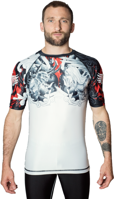 Heaven And Hell - Raven Heaven And Hell Grappling Rashguard (700x700), Png Download