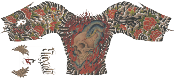 File - Minamitattoos - Daisaku Minami Tattoo (640x320), Png Download