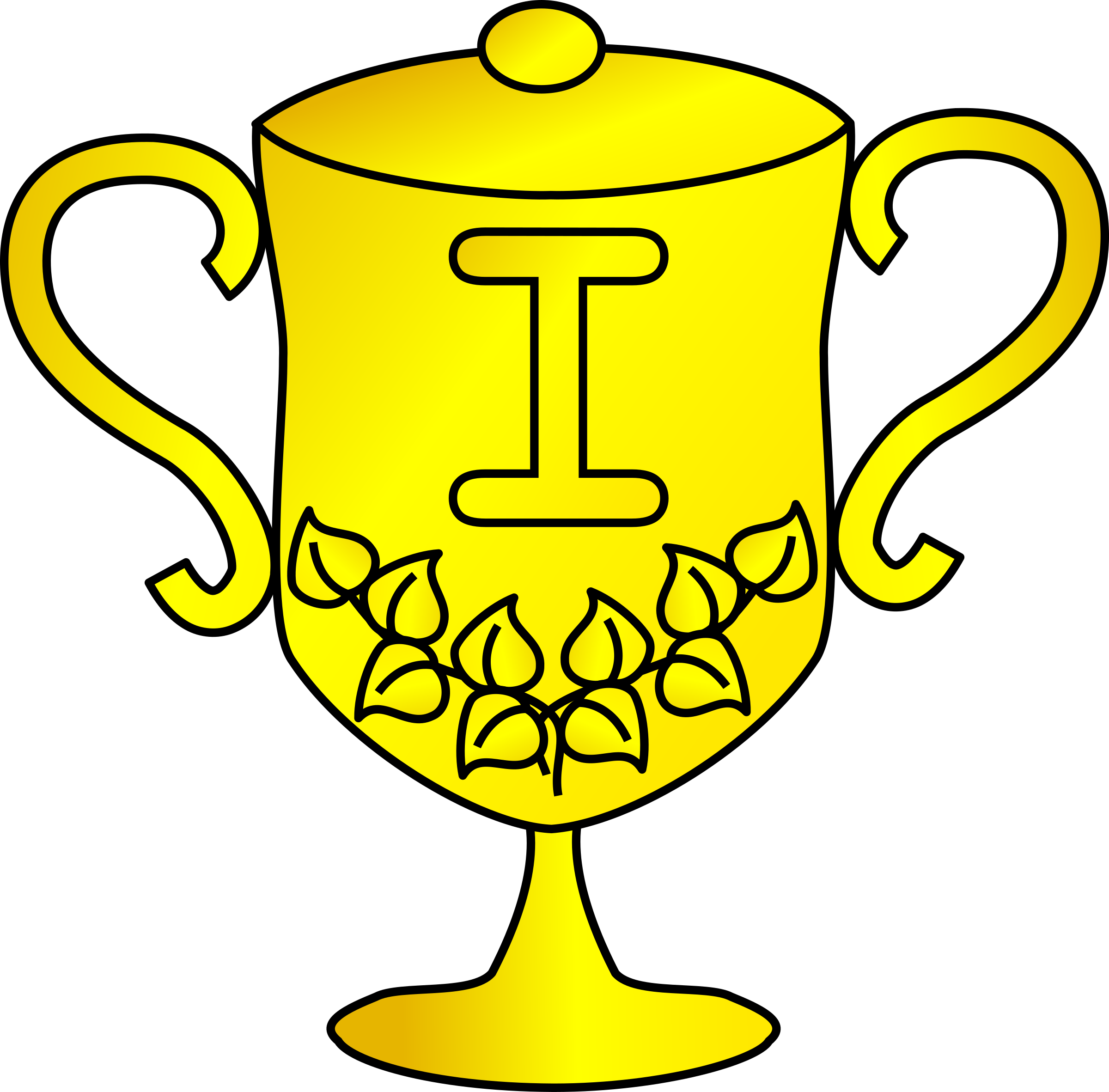 Golden Trophy Clipart Png (600x600), Png Download