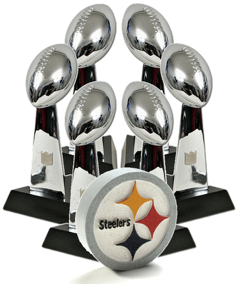 If The Steelers Win The Super Bowl, Then They Are Without - Steelers Super Bowl Trophies (355x400), Png Download