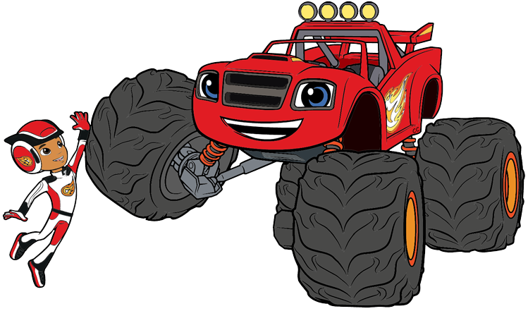 Blaze Blaze Blaze Cute Blaze A - Blaze And The Monster Machines Clipart (749x441), Png Download