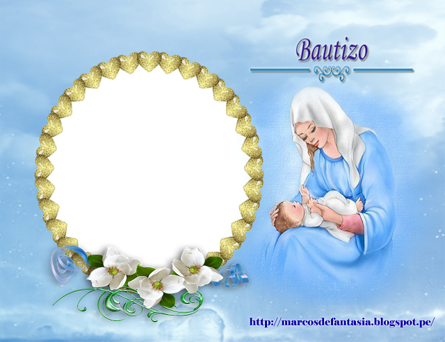Download Now - Marcos Para Fotos De Bautizo Png (640x492), Png Download