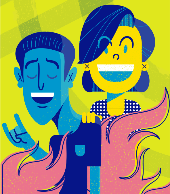 Jeff And Ellen • - Illustration (780x675), Png Download