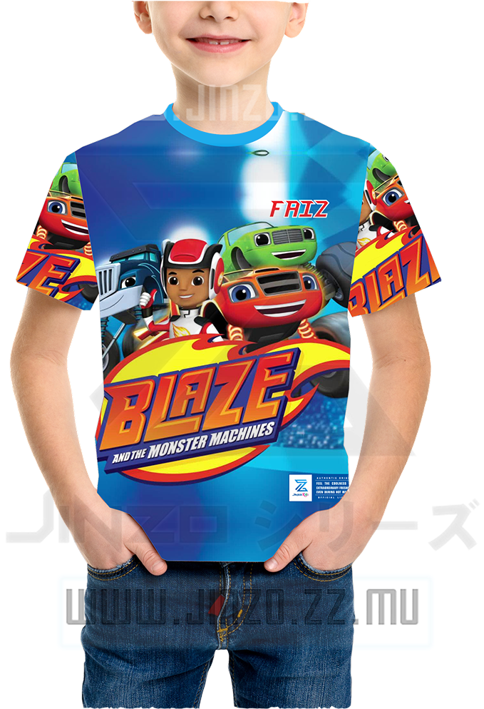Katalog Jinzo Kids Blaze 1 Kaos Anak Blaze Monster - Walltastic 44524 Blaze And The Monster Machines Wallpaper (800x993), Png Download