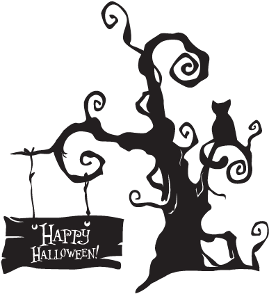 Scary Halloween Png Images - Spooky Halloween Tree (451x451), Png Download