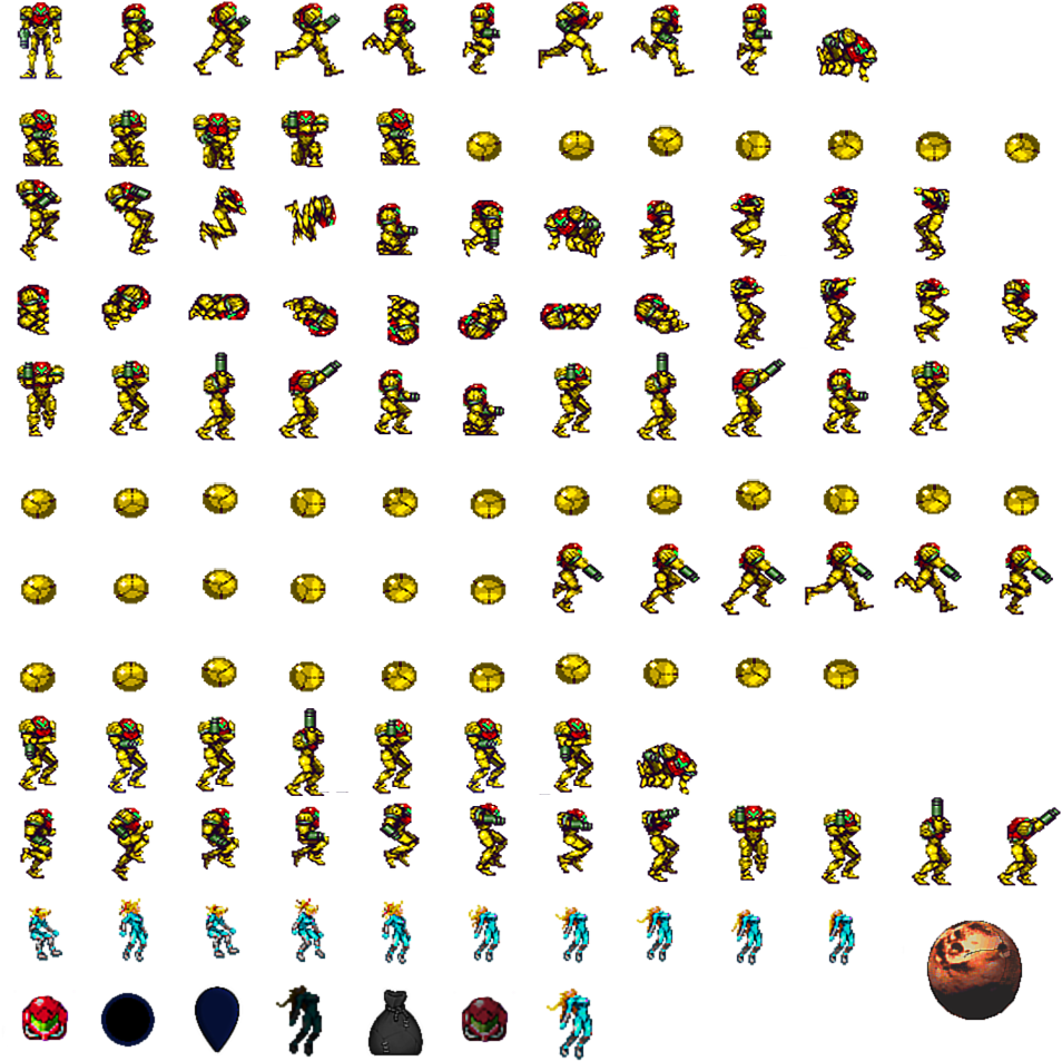 Here Are 3 Versions Of Samus- Normal Suit, Varia Suit - Elijah Worksheets (1024x1024), Png Download