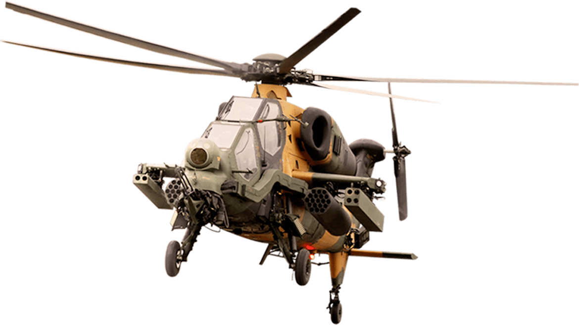 Attack And Tactical Reconnaissance Helicopter - T 129 Atak Png (1170x657), Png Download