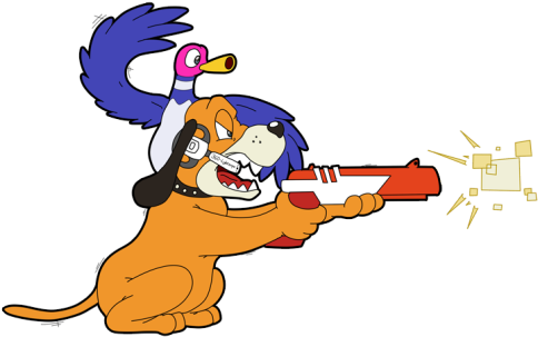 I Have A Head Canon That The Dog From Duck Hunt Would - Duck Hunt (500x308), Png Download