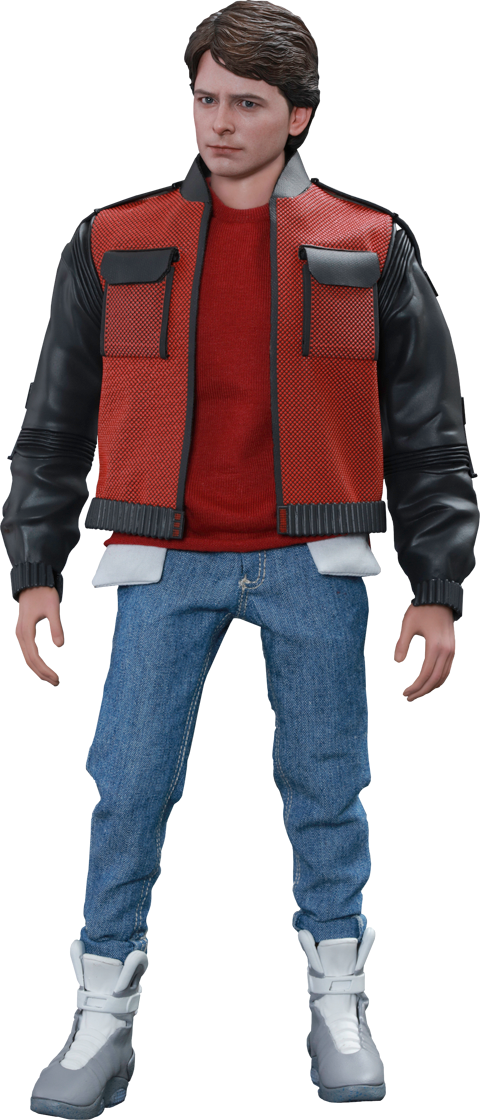 Marty Mcfly Back To The Future Ii Hot Toys - Back To The Future 2 Marty Mcfly Action Figure (480x1120), Png Download