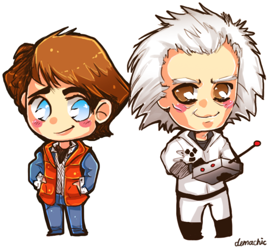 Back To The Future - Back To The Future Chibi (600x516), Png Download