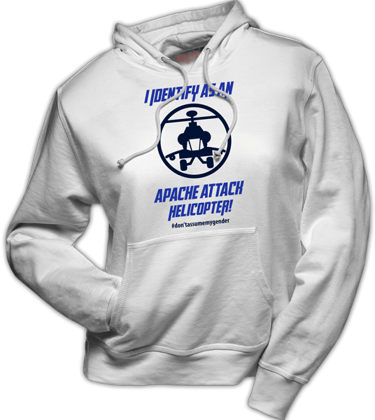 Hoodie I Identify As An Attack Helicopter - Hooded Sweater (536x600), Png Download