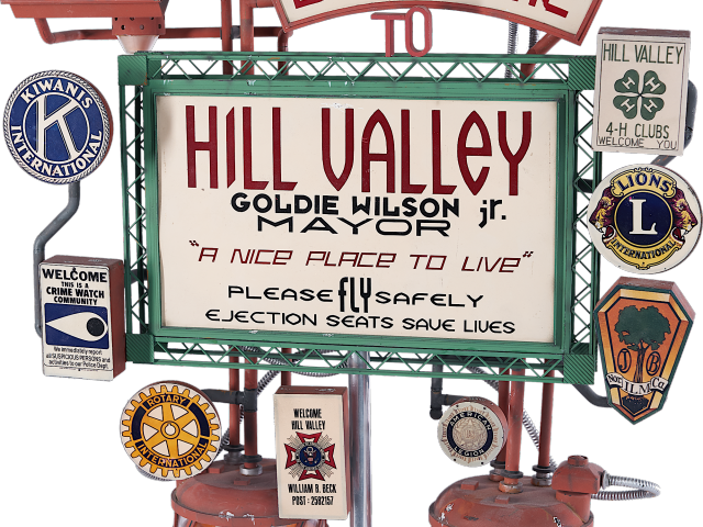 Back To The Future Clipart Future Sign - Volver Al Futuro Hill Valley 2015 (640x480), Png Download