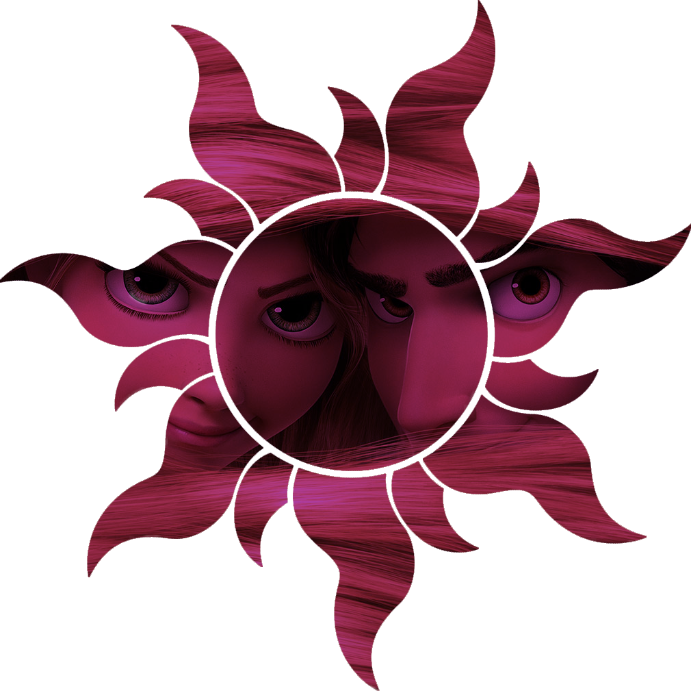 Tangled Disney Princess Rapunzel Finn Sun Freetoedit - Tangled Sun (1010x1009), Png Download