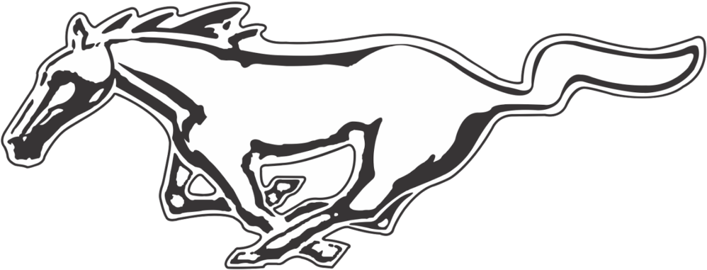 Mustang Logo Png Transparent Image - Ford Mustang Logo Png (1024x386), Png Download