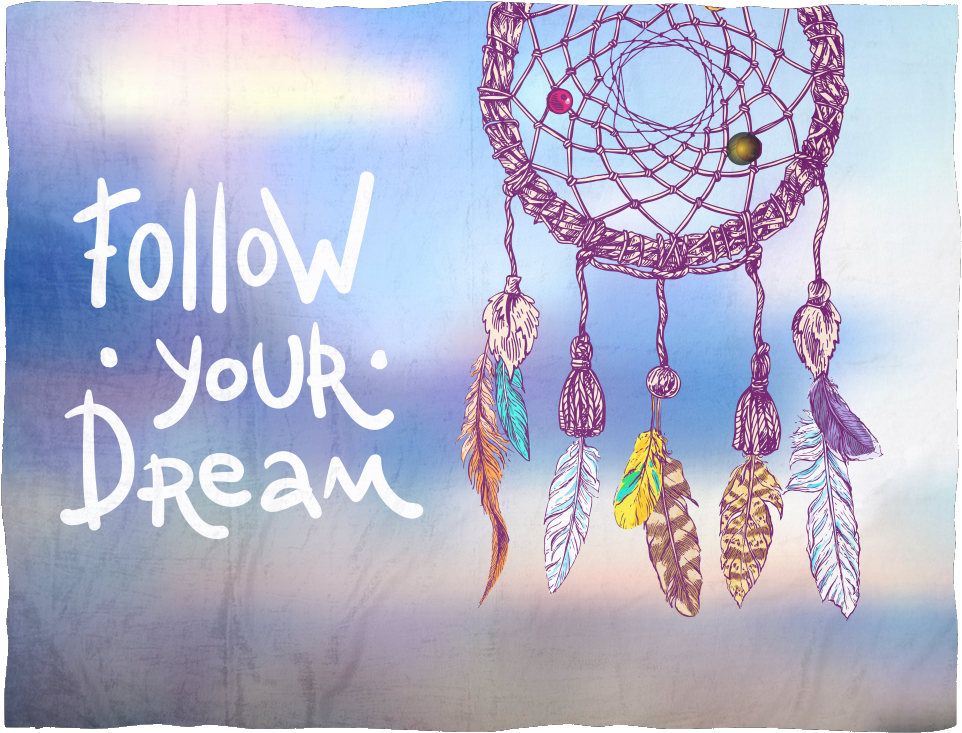 Throw Blanket 100x130 Cm Catcher Dream Catcher Feathers Black