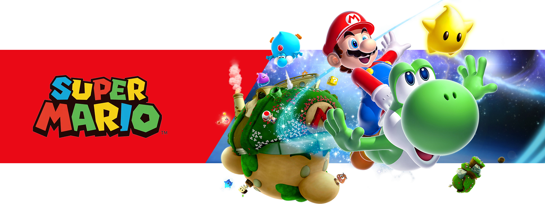 The Mario Collection - Super Mario Galaxy 2 (1750x655), Png Download