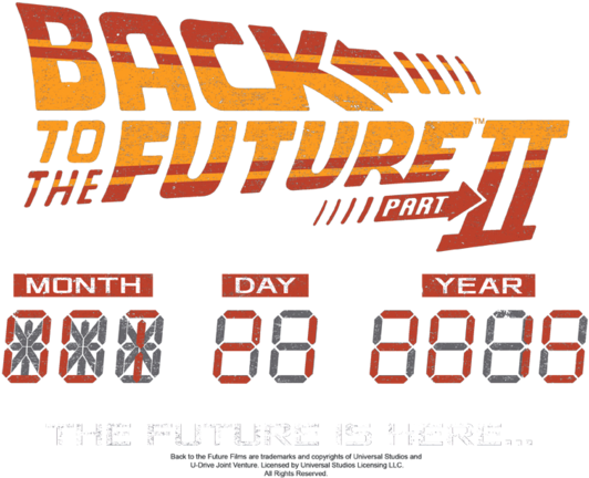 Back To The Future Ii Future Is Here Juniors V Neck - Back To The Future Slouchy V-neck Back To The Future (599x476), Png Download