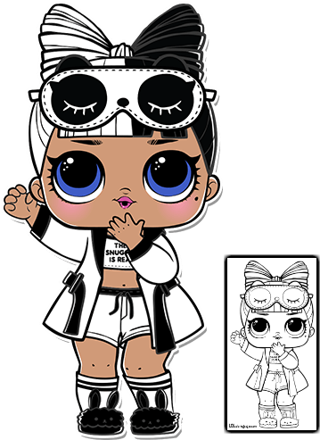 Snuggle Babe Coloring Page - Lol Surprise Serie 3 (380x510), Png Download