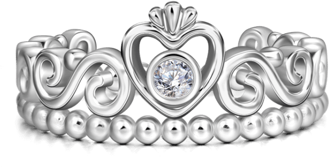 Princess Rings Soufeel Tiara Princess Ring Sterling (750x750), Png Download