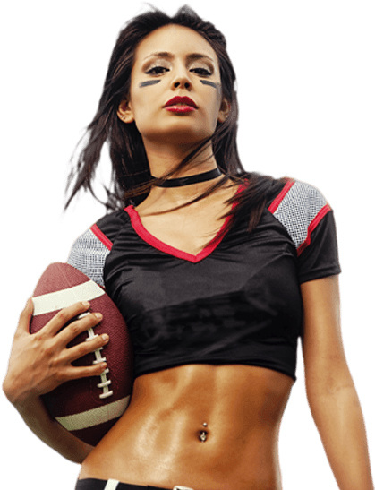 Over 20 Years Of Online Excellence & Trustworthy Service - American Football Girl Png (419x547), Png Download
