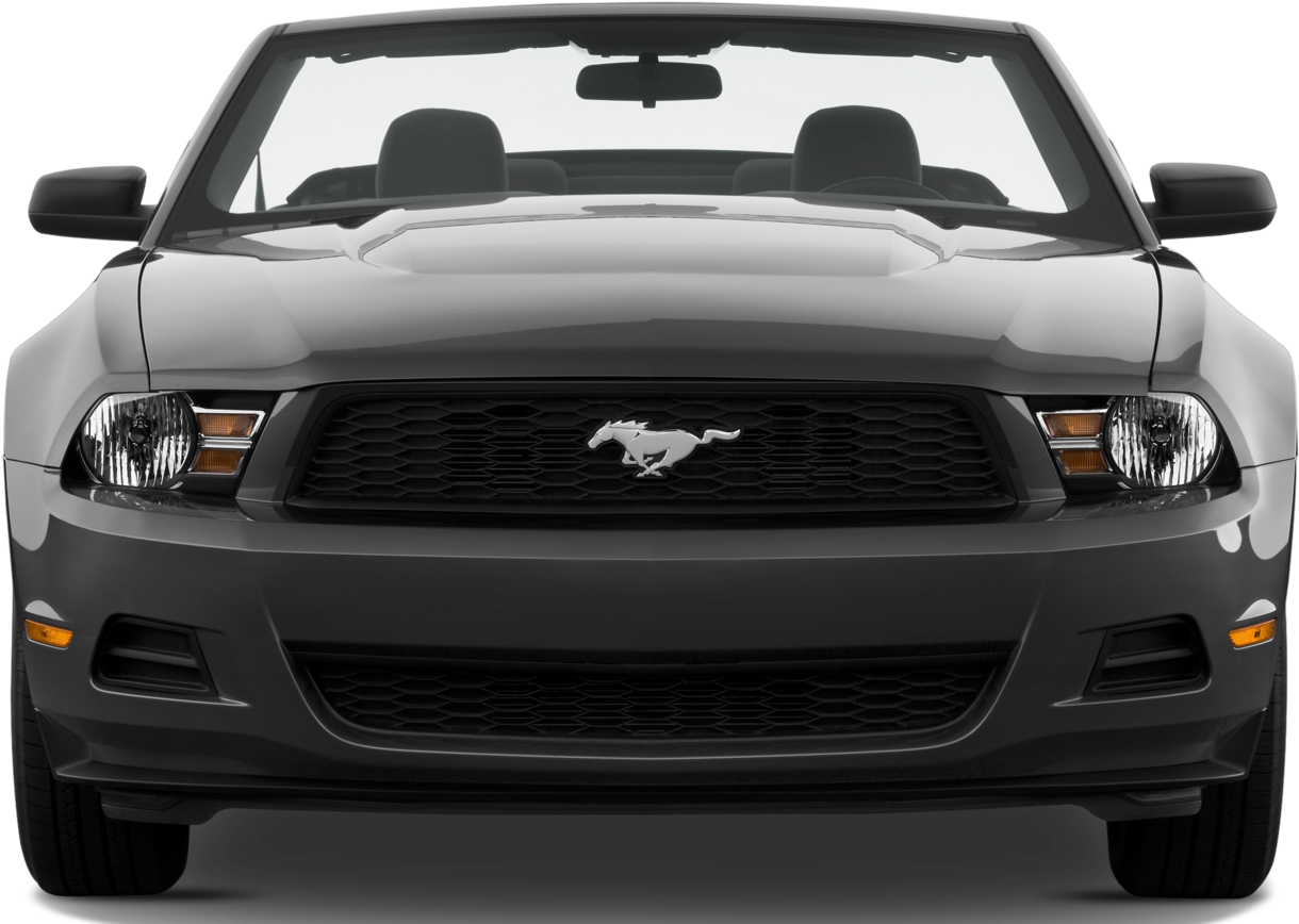 2010 Ford Mustang Reviews And Rating - 2010 Mustang Front View (1360x903), Png Download