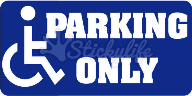 Handicap Parking Only Aluminum Sign - Nfl New England Patriots Plastic Parking Signs (940x587), Png Download