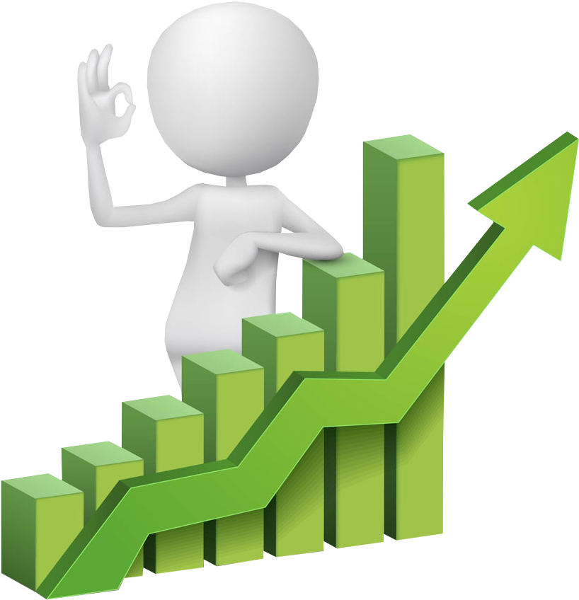 3d People With Bar Chart - 3d Bar Chart Png (850x880), Png Download