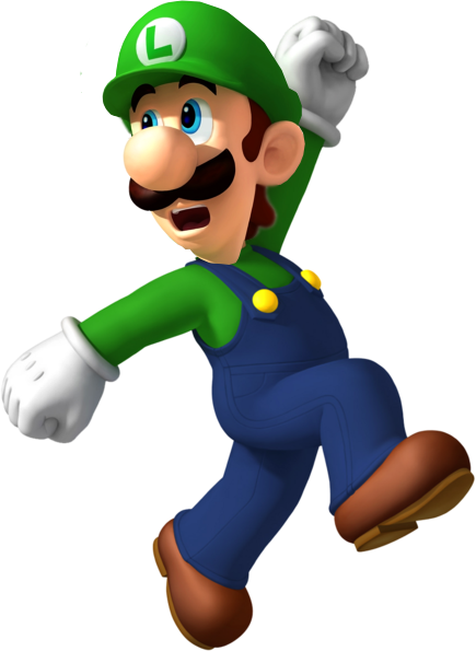 Luigi Nsmbod - Super Mario Luigi Png (435x595), Png Download