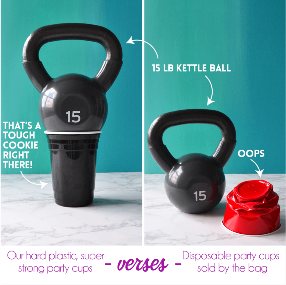 Our Hard Plastic Cup Versus Disposable Solo Cup - Pursuitofcocktails Personalisierte Partei Tasse Für (1024x1024), Png Download