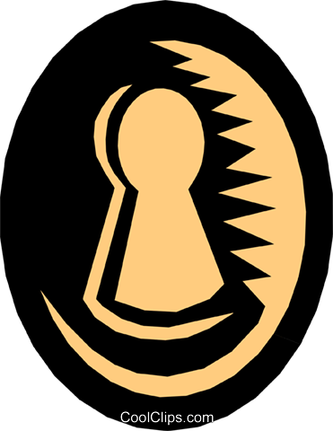 Keyhole Royalty Free Vector Clip Art Illustration - Illustration (371x480), Png Download