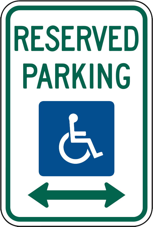 Reserved Parking Sign , - Handicap Sign (1000x1000), Png Download