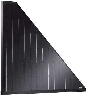 Trienergia Tri110bc-bb 110w Mono All Black Triangle - Triangle Solar Module (394x462), Png Download