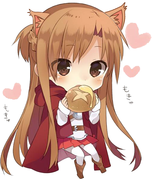 1926849 381742931963100 642621293 Neko - Sword Art Online Asuna Chibi (576x600), Png Download