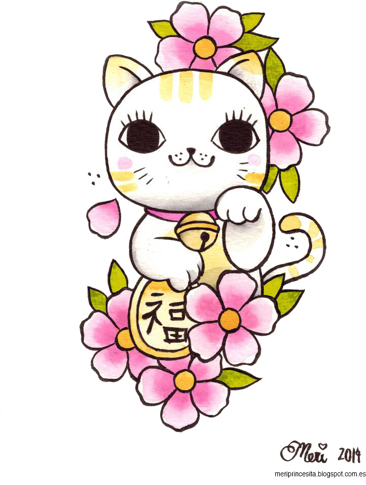 Maneki Neko Png Clipart (780x1113), Png Download