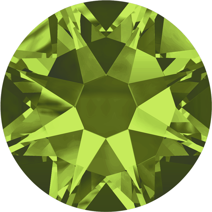 Olivine Green Non Hotfix Flat Back Rhinestones - Green Swarovski Crystal (900x900), Png Download
