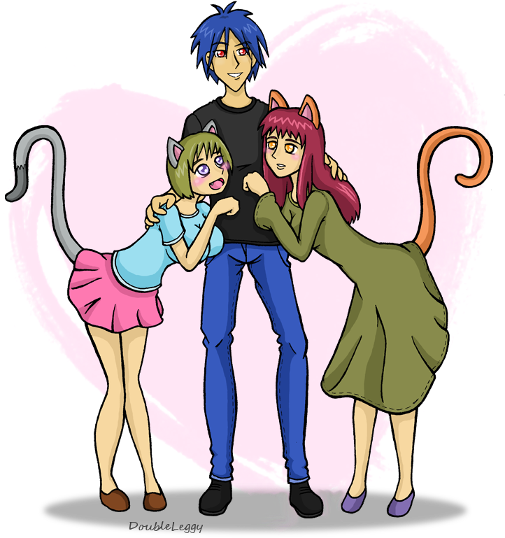 Doubleleggy Fanimecon Mammal Vertebrate Cartoon Fictional - Koneko Chan Nyan Neko Sugar Girls (741x799), Png Download