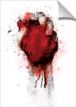 Heart In Fist Bleeding - Gallery-wrapped Canvas Art Print 10 X 16 Entitled Oh, (674x516), Png Download
