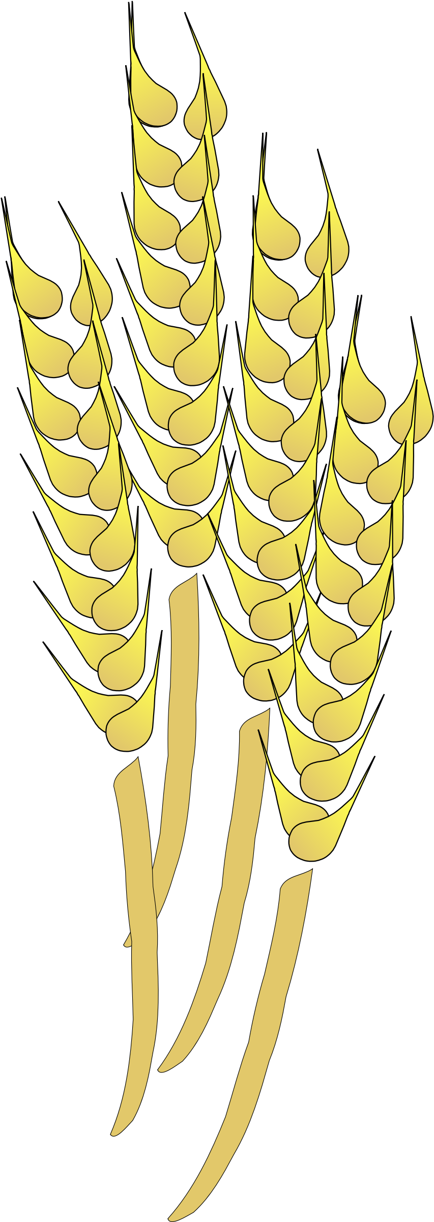 Source - Openclipart - Org - Report - Wheat Field Clipart - Wheat Clip Art (851x2400), Png Download
