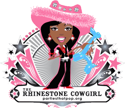 The Rhinestone Cowgirl - Balloons By Parties That Pop (484x373), Png Download