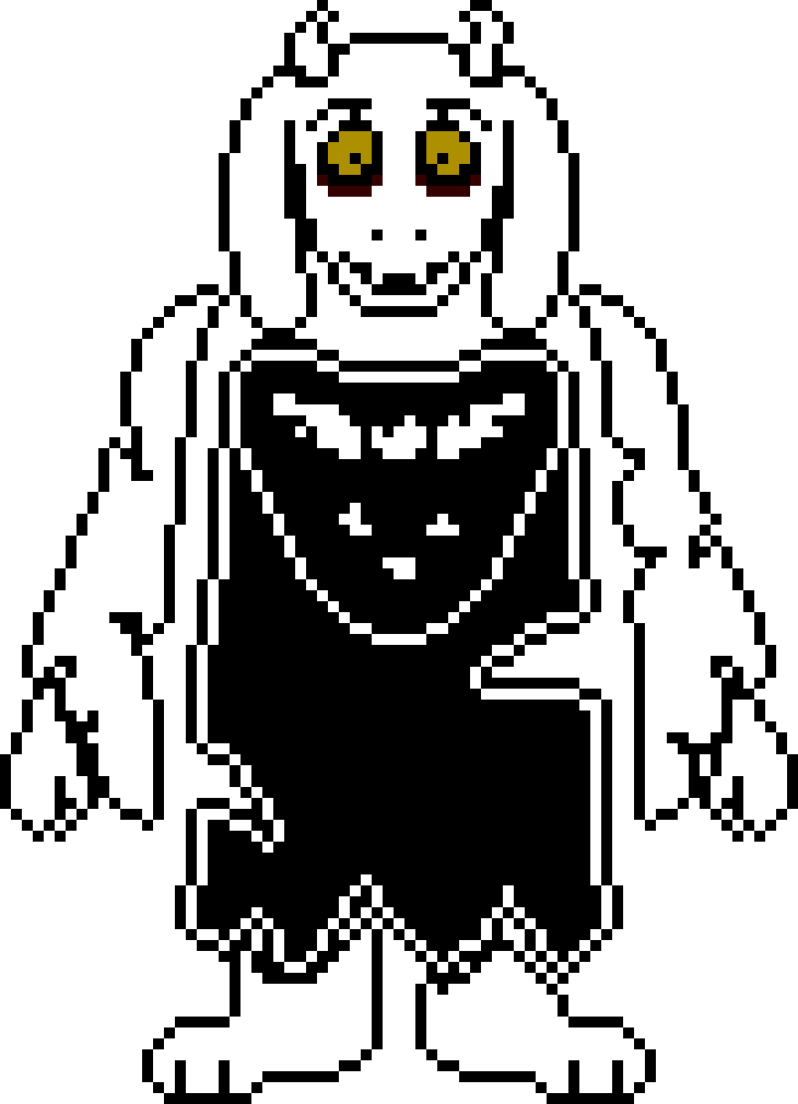 Toriel Sprite Png Clipart Black And White - Photography (730x1010), Png Download