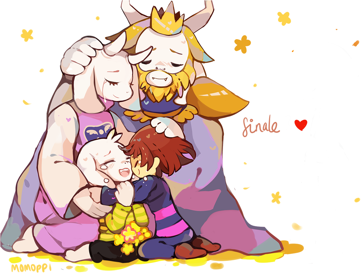 Options - Toriel Asgore Asriel And Chara (1213x894), Png Download