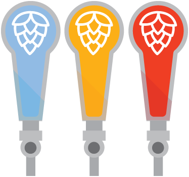 Custom Shaped Stickers And Labels For Beer Tap Handles - Beer Tap Handle Transparent Png (374x350), Png Download