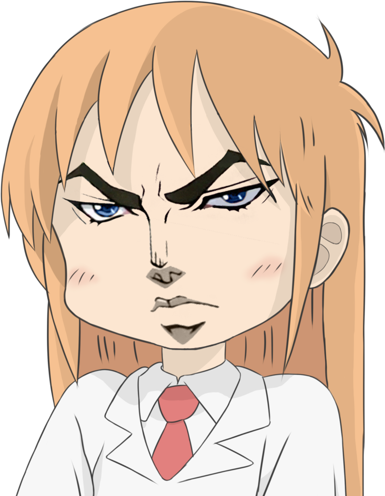 Face Hair Man Nose Facial Expression Human Hair Color - Nichijou Jojo (806x994), Png Download