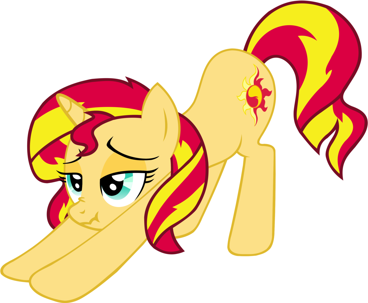 Unicorn Vector Face - Mlp Sunset Shimmer Pony Vector (1240x1024), Png Download
