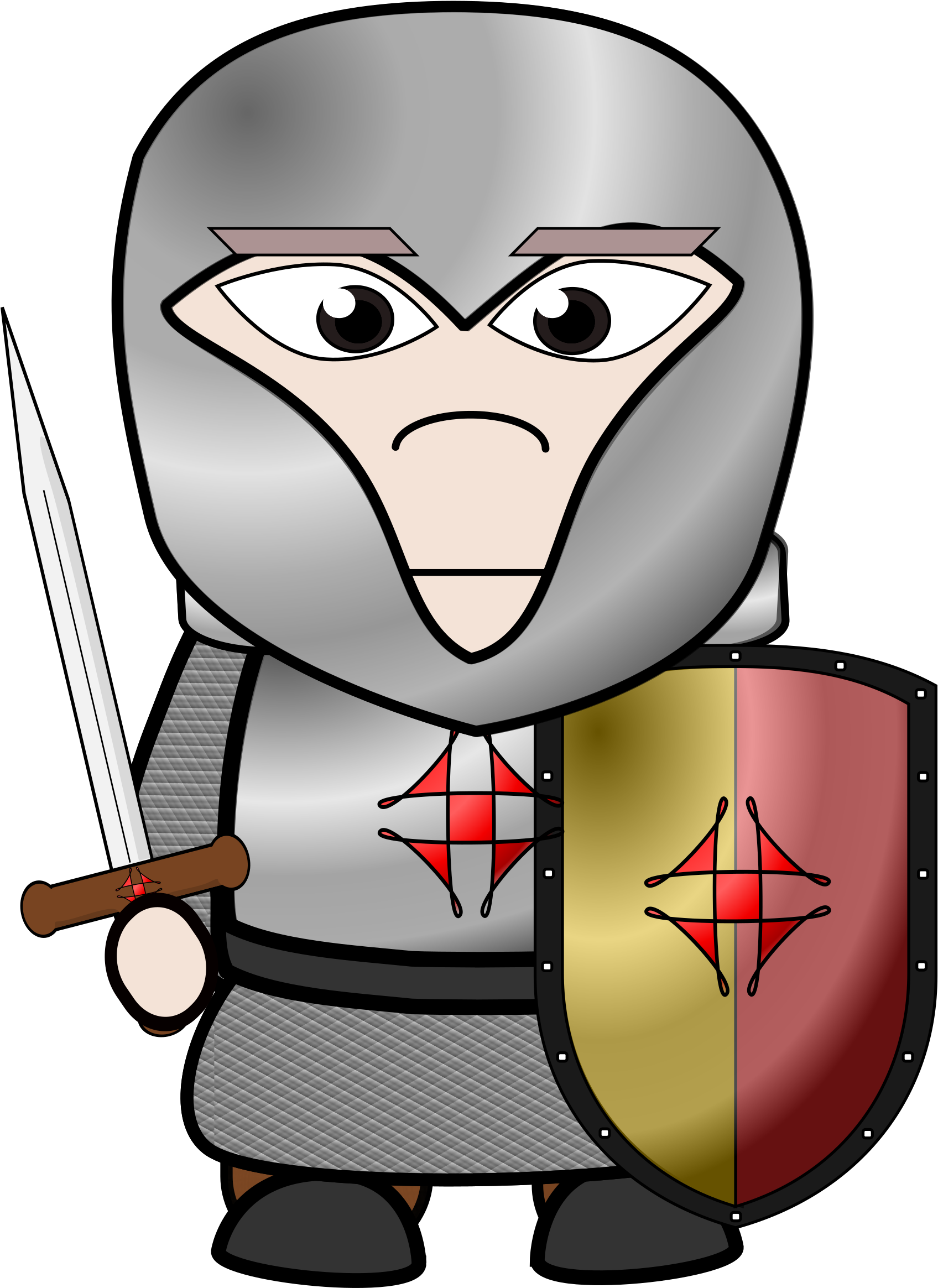Chibi Clipart At Getdrawings - Medieval Knight Chibi (1697x2400), Png Download