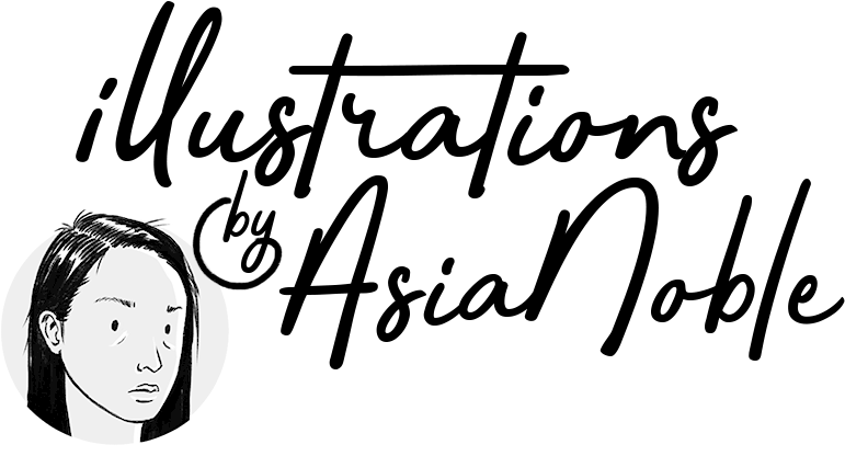 Illustrations By Asia Noble - Illustration (792x432), Png Download