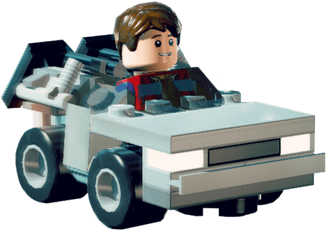 Bttf Footer Martycar - Lego Dimensions Back To The Future Delorean (468x332), Png Download